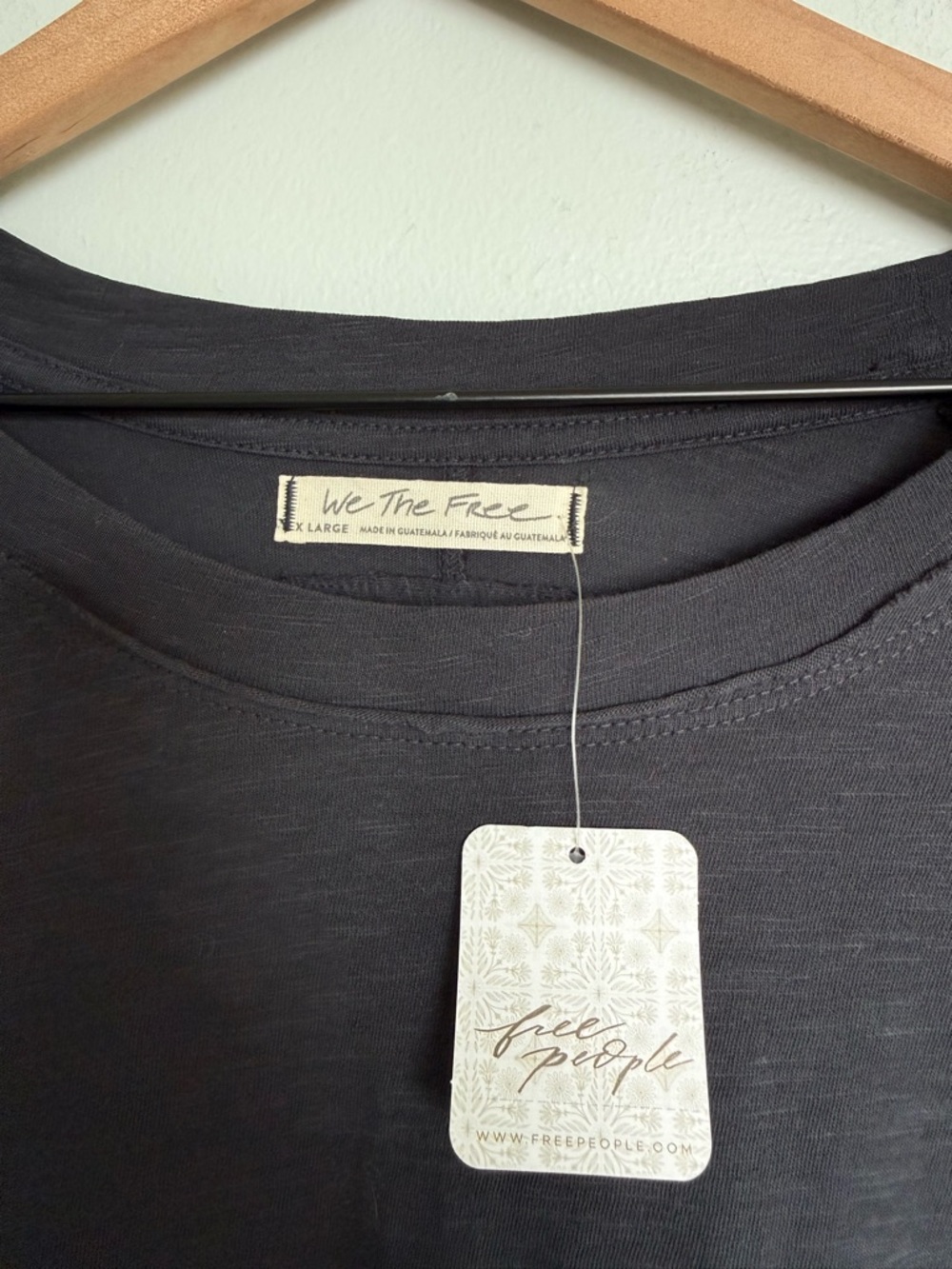 Free People We The Free Arden Striped Cotton Tee in Black - Picture 6 of 9